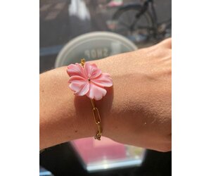 zilveren armband rosé verguld met open hartje ZIA1420R