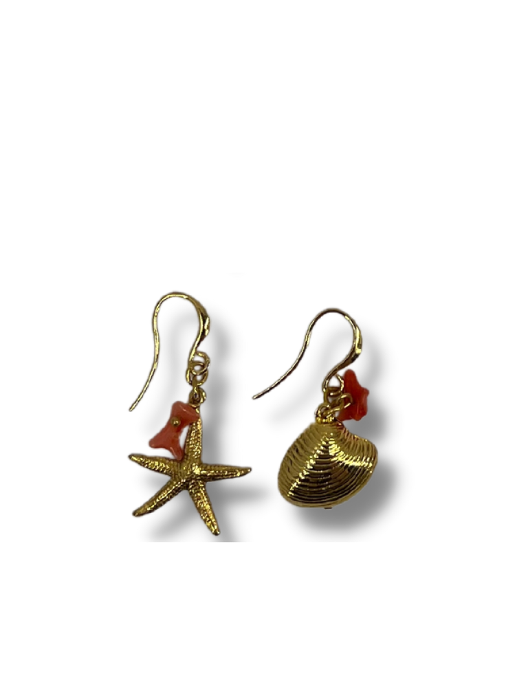 Petra Reijrink Asymmetrical pair of sea themed earrings - 4 variations