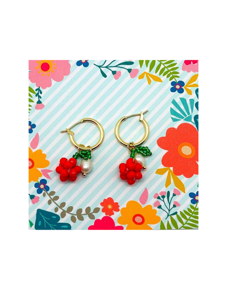 Noï/Natural Life Orange grapes earrings