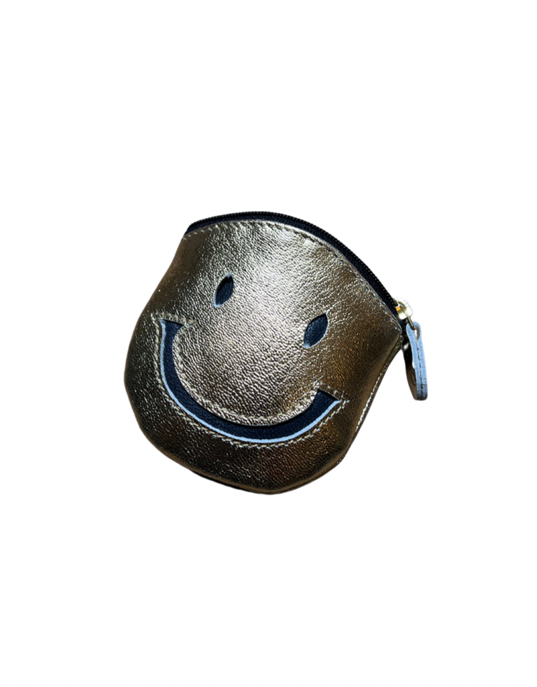 Noï/Natural Life Golden smiley leather pouch