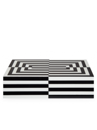 JONATHAN ADLER Bowl OP ART in black/ white/ gold