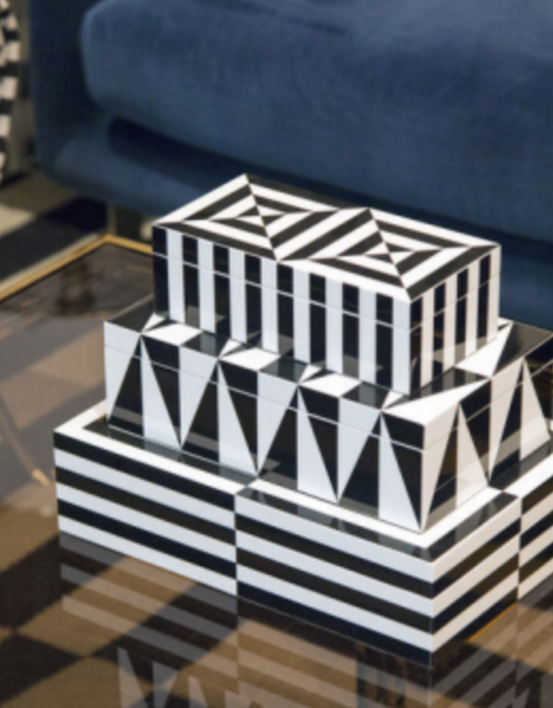 Small op art lacquer box - Curiosa Cabinet