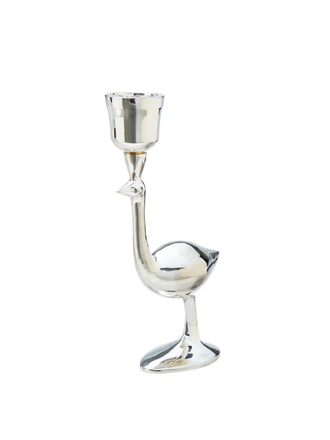 Jonathan Adler Verzilverde struisvogel kaarsenhouder Jonathan Adler Verzilverde struisvogel kaarsenhouder
