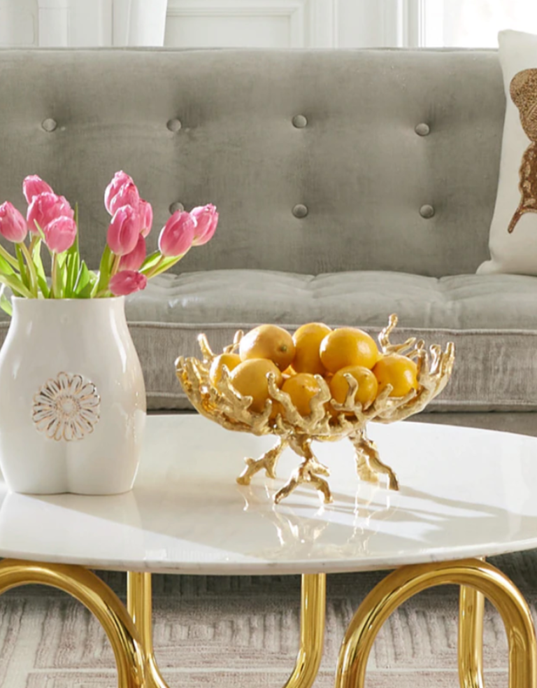 Jonathan Adler Brass coral bowl