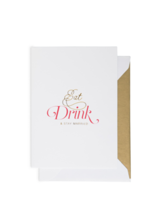 Cardsome Kerst kaart - Eat, drink and Stay married Cardsome Kerst kaart - Eat, drink and Stay married