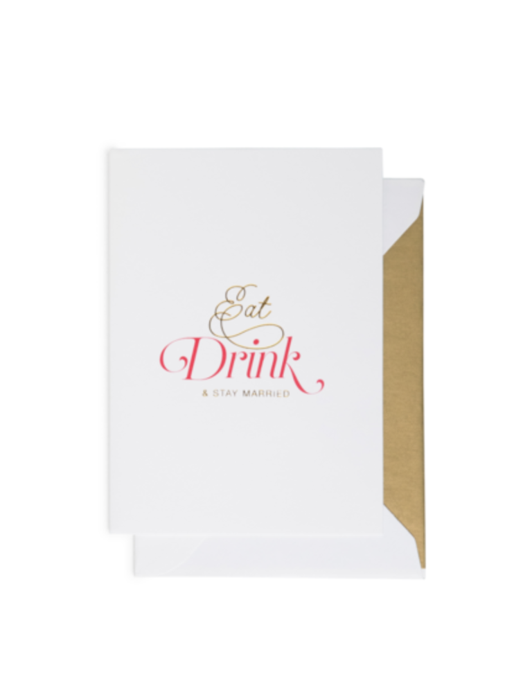 Cardsome Card A6 - Eat, drink and Stay married