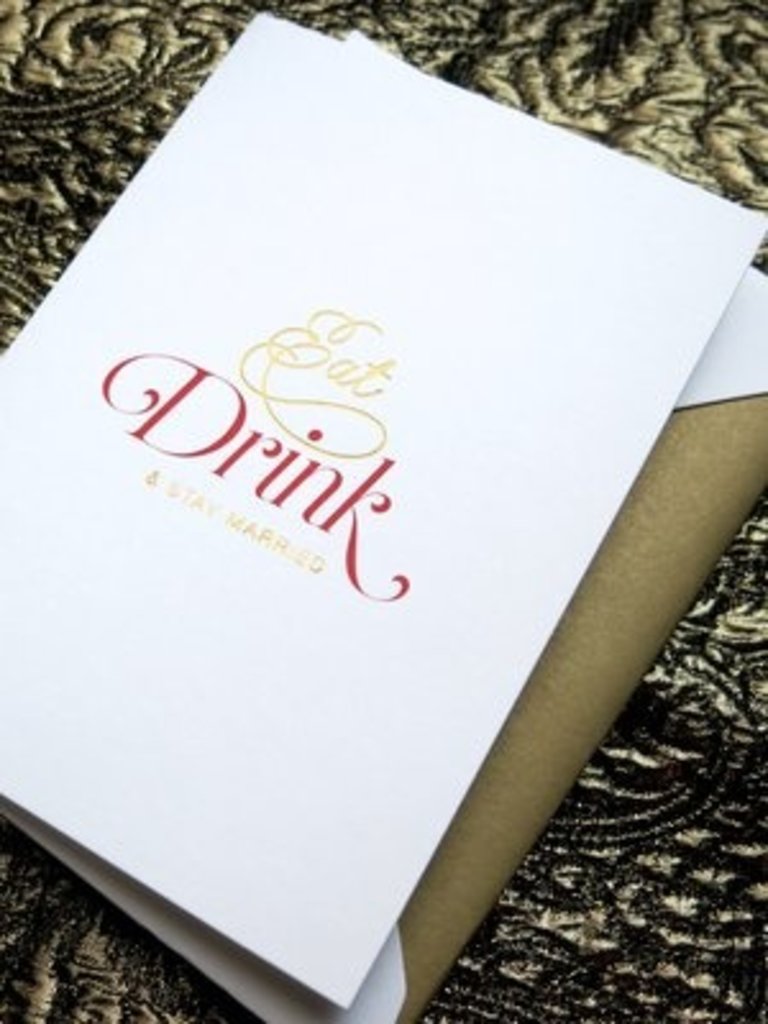 Cardsome Card A6 - Eat, drink and Stay married