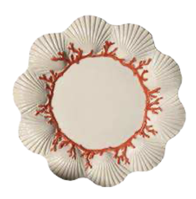 Les Ottomans Dinner plate coral - 27 cm