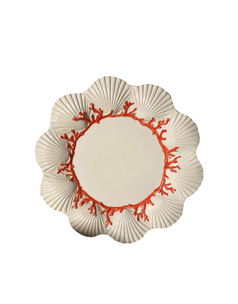 Les Ottomans Dinner plate coral - 27 cm