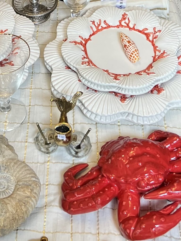 Les Ottomans Plate coral - 27 cm