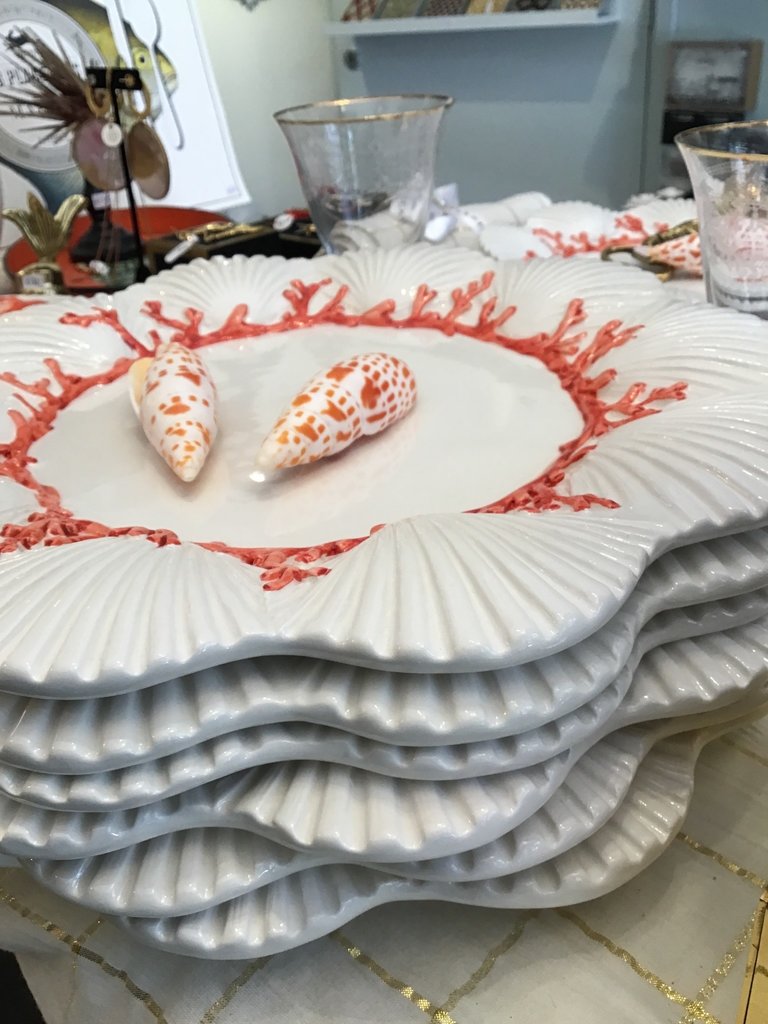 Les Ottomans Plate coral - 27 cm