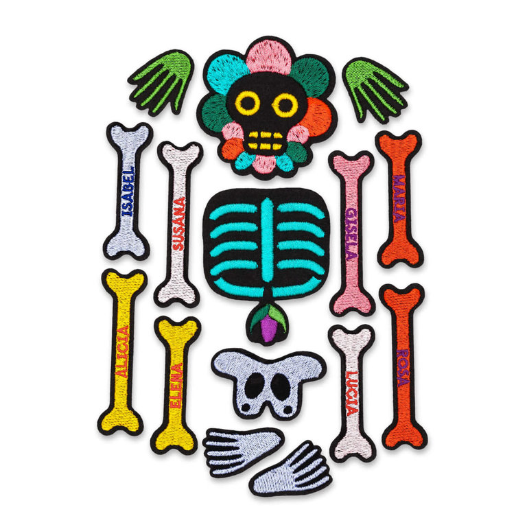 Macon & Lesquoy Patch- Lucha Skeleton