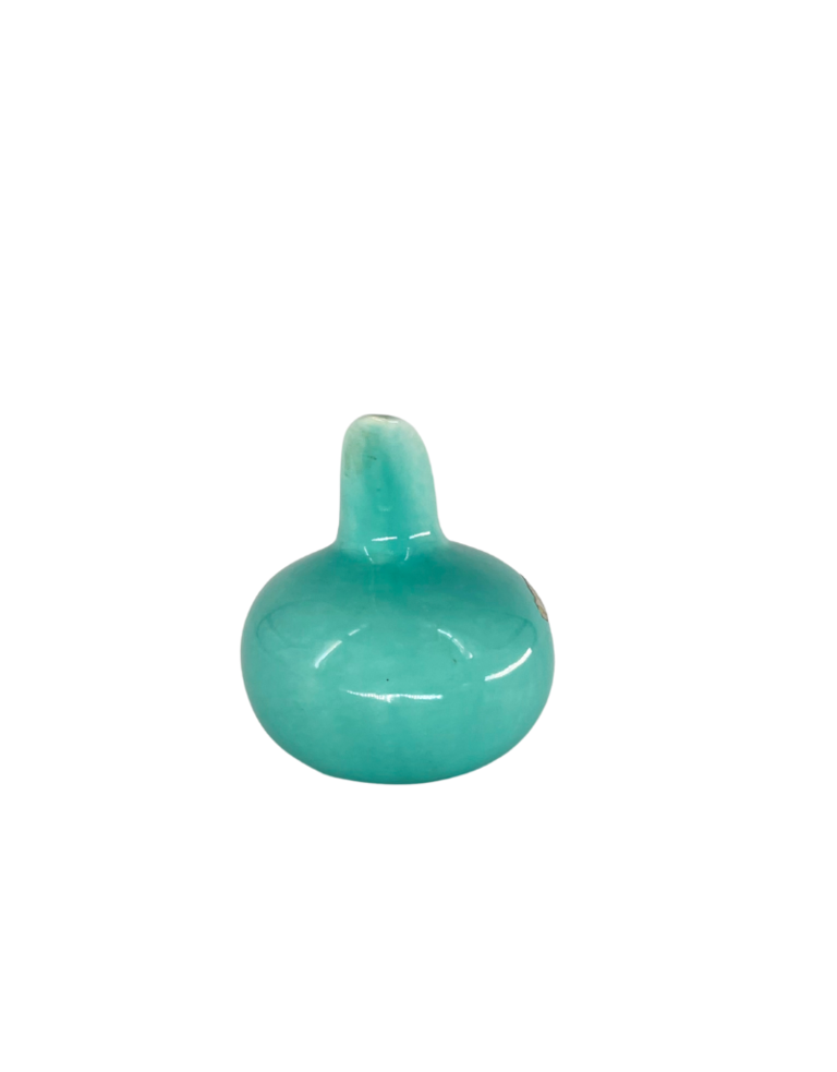 Vintage Turquoise little ceramic beak jug (Erica, Hoogezand)