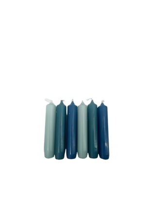 Rustik Lys Short candle set - Blues Rustik Lys Short candle set - Blues