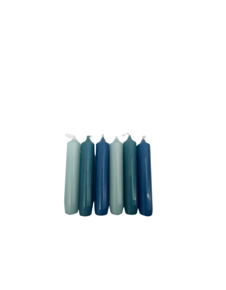 Rustik Lys Short candle set  Blues