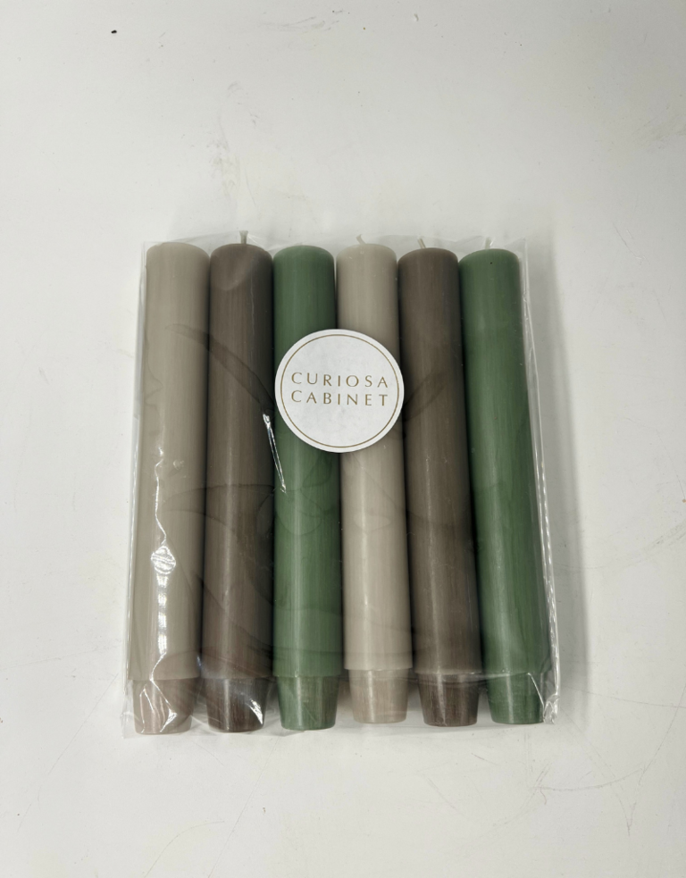 Rustik Lys Diner kaarsen set - Natuur - 18 cm