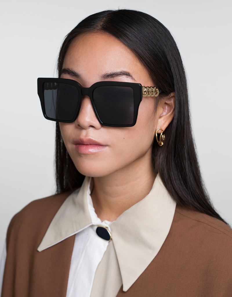 Oversized square sunglasses For Art's Sake CASTLE col. black, Occhiali