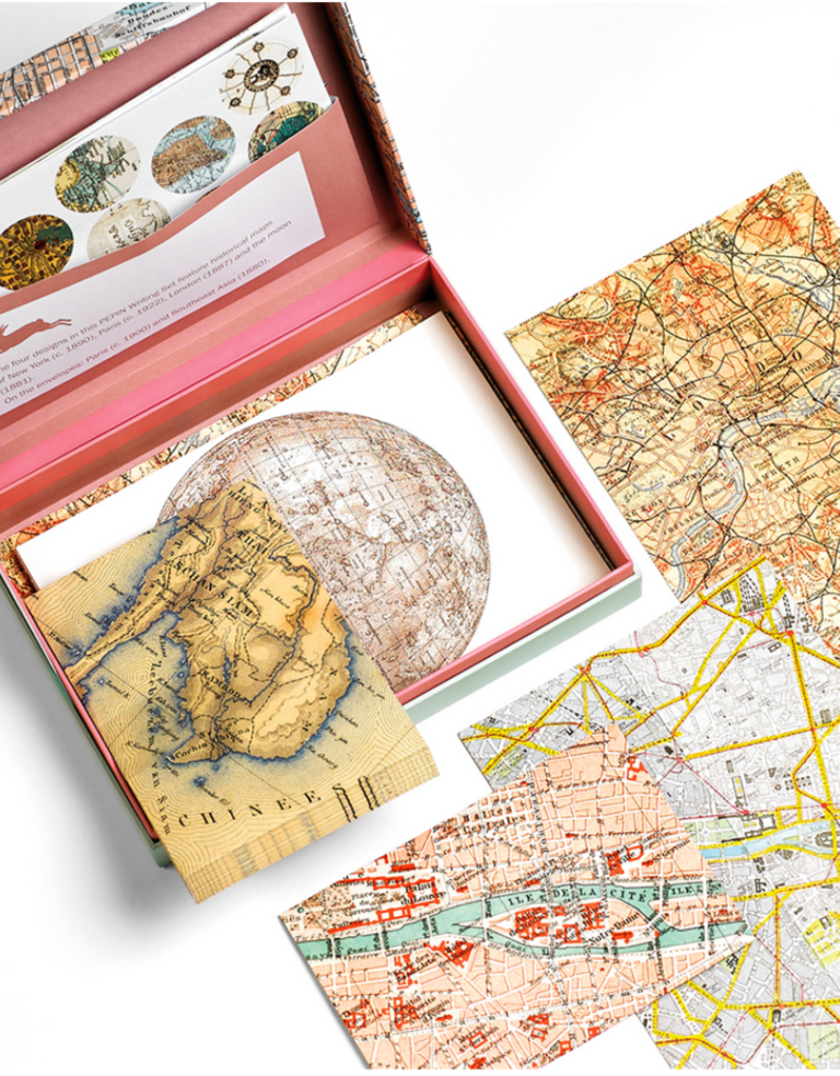 The Pepin Press Briefpapier set - Maps