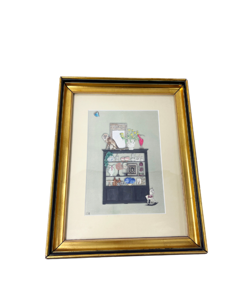 Marlies Boomsma Vintage houten lijst met goud en zwart