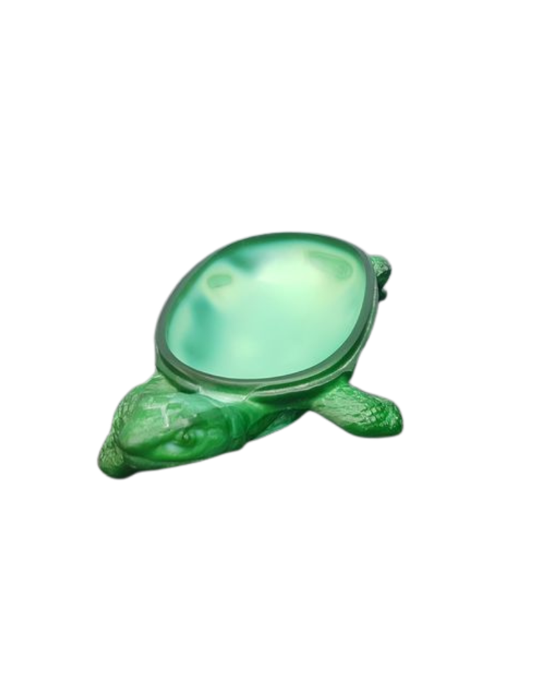 Vintage Curt Schlevogt Malachite turtle tray