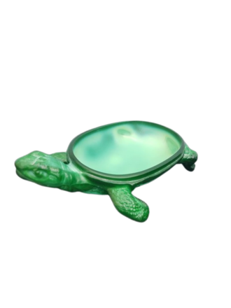 Vintage Malachite  glass turtle tray Vintage Malachite  glass turtle tray