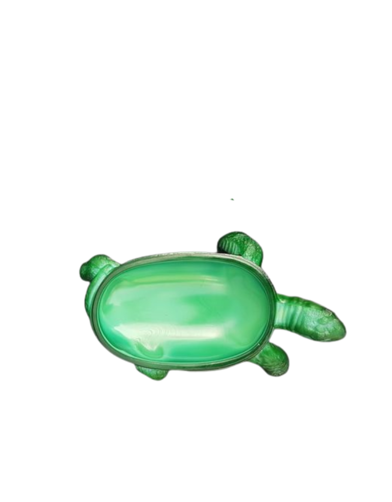 Vintage Curt Schlevogt Malachite turtle tray