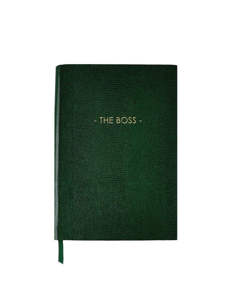 Sloane Stationery Notebook - A5 -The Boss  - green