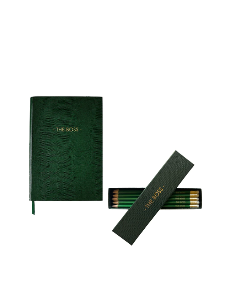 Sloane Stationery The Boss - A5 notitieboek - groen