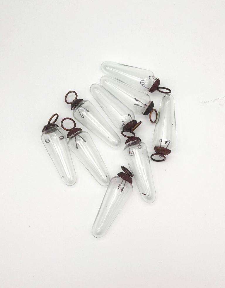 Vintage Helder glazen kerstpegel