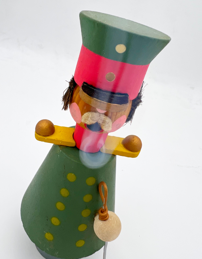 Vintage Räuchermann -  Rookmannetje - groene  soldaat