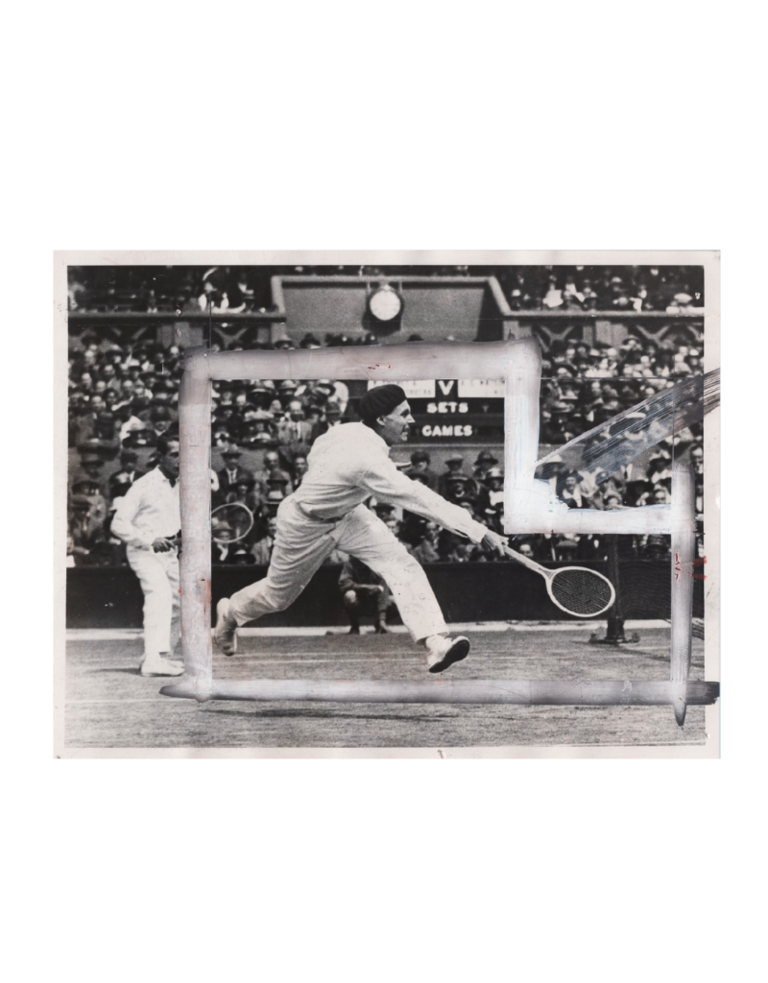 Depth of Field Historical photograph - Tennis player at Wibledon