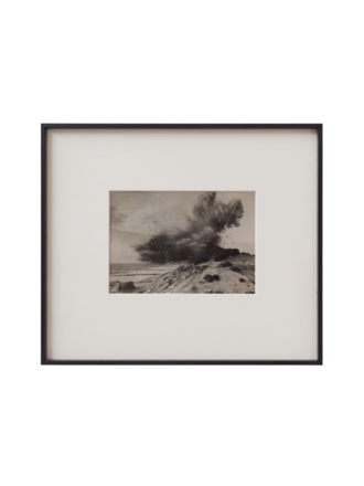 Depth of Field Bunker Explosion - Antique photograph Depth of Field Bunker Explosion - Antique photograph
