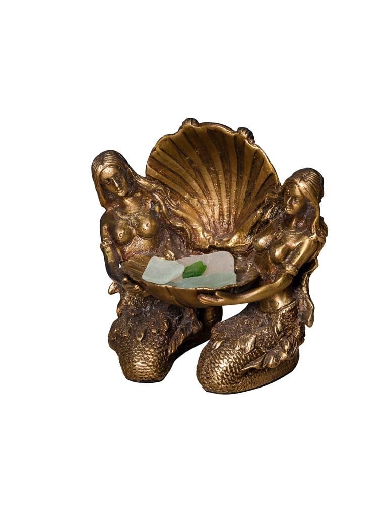 Vintage Brass Seashell Dish w/ Mermaid 5 x 7 – Warehouse 55 Aurora