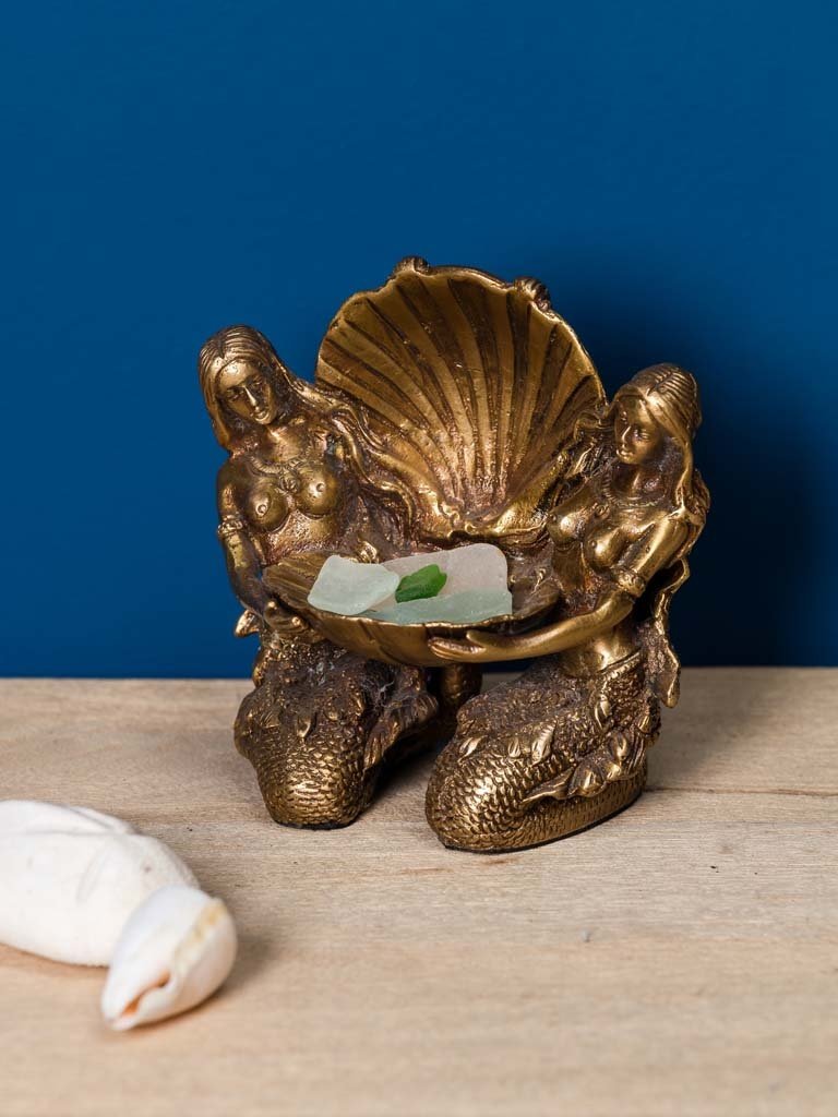 Mermaid held shell tray