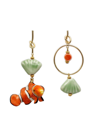 Midnight Foxes Studio Clown fish earrings Midnight Foxes Studio Clown fish earrings