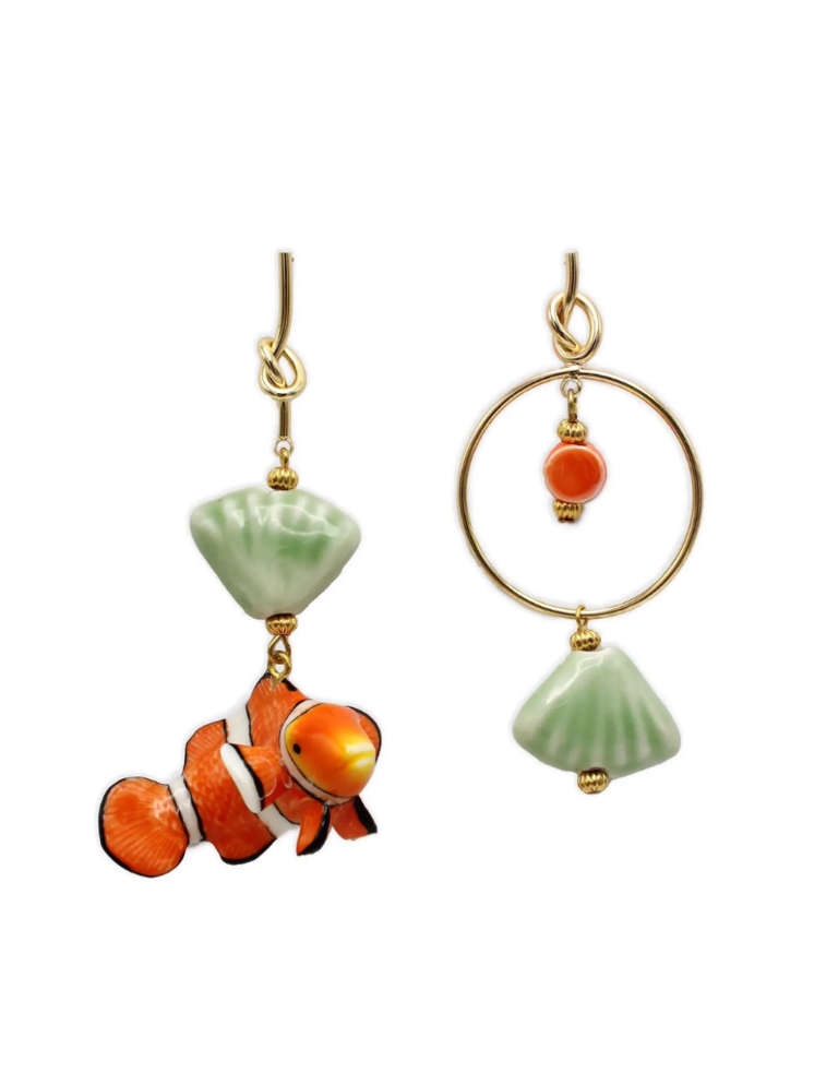 Midnight Foxes Studio Clown fish earrings