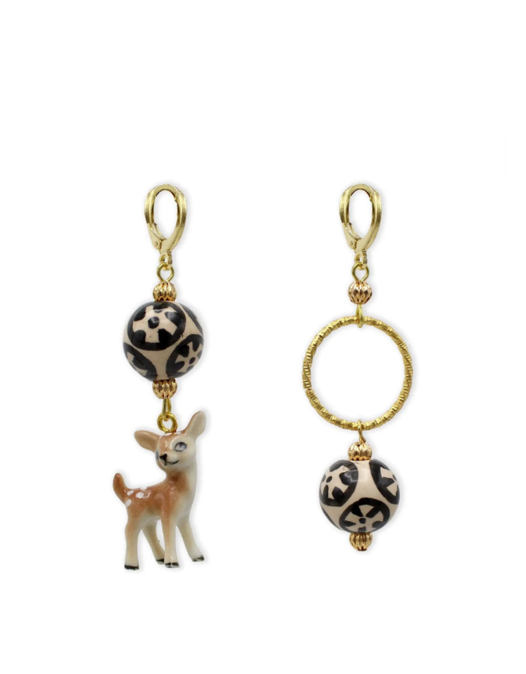 Midnight Foxes Studio Golden fawn earrings