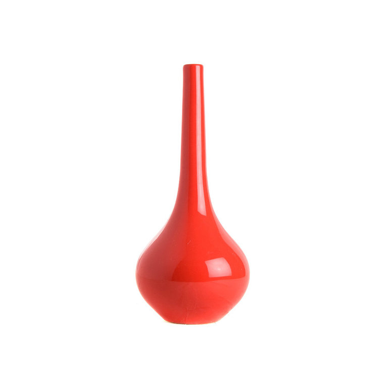 Long neck vase Small - Coral red