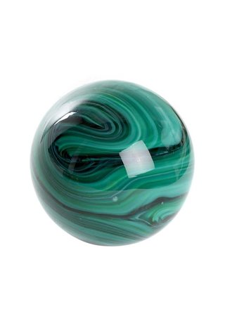 Glazen bol - Groene golven - klein Glazen bol - Groene golven - klein