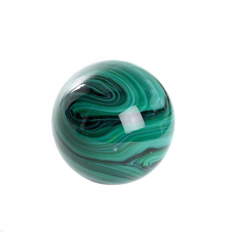 Glass ball - Green waves  Small