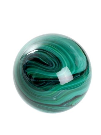 Glazen bol - Groene golven - Groot Glazen bol - Groene golven - Groot
