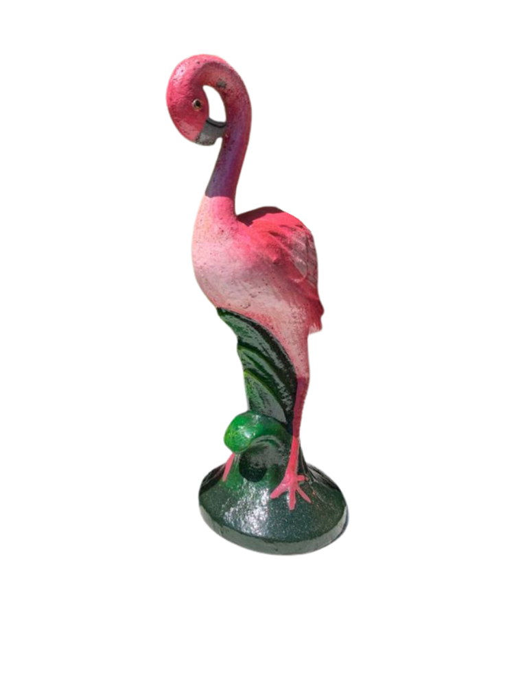 Cast iron flamingo