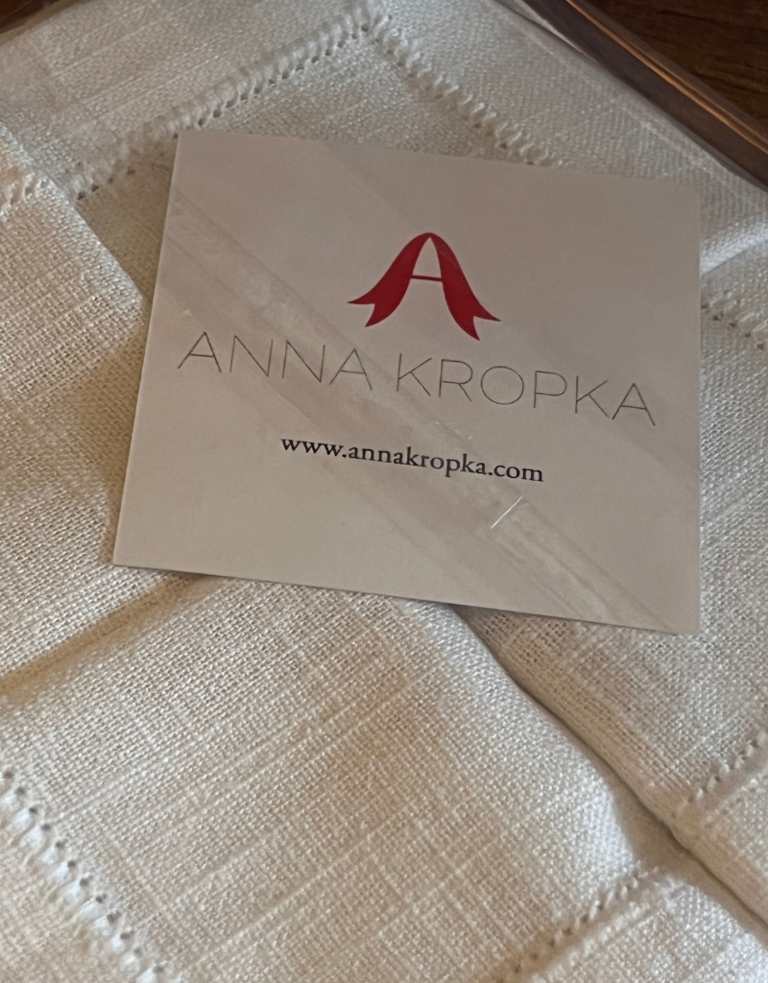 Anna Kropka Cocktail servetten,  kaartspel, wit