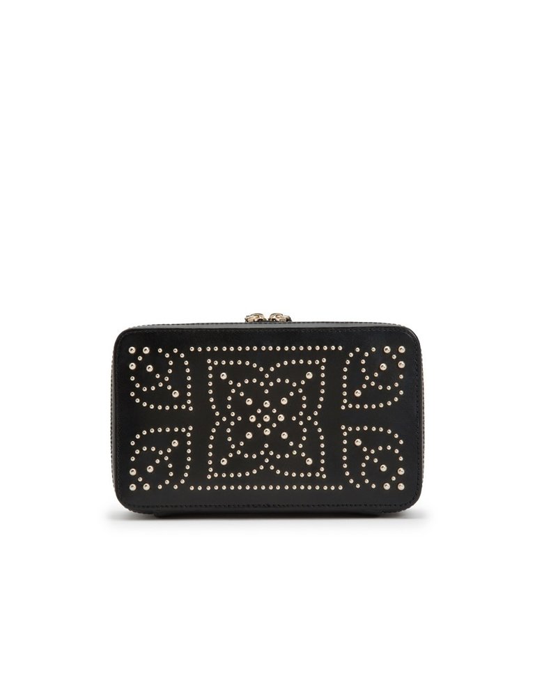 WOLF Studded travel jewelry case - Marrakesh - black