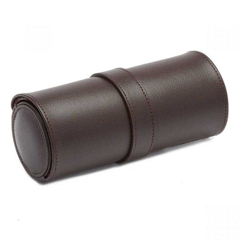WOLF Etui met plek voor 3 horloges en 1 sigaar - WM Brown
