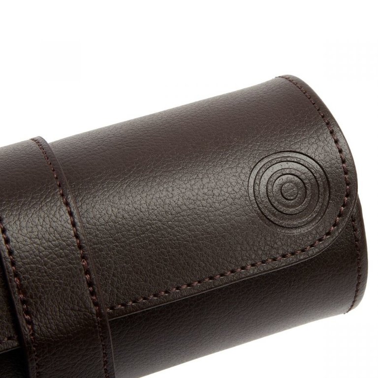 WOLF Etui met plek voor 3 horloges en 1 sigaar - WM Brown