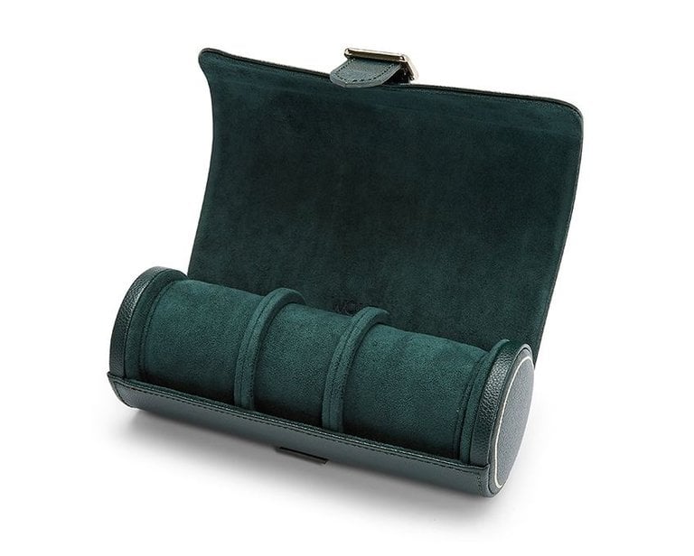 WOLF Watch and jewelry travel Roll  - British Racing Green