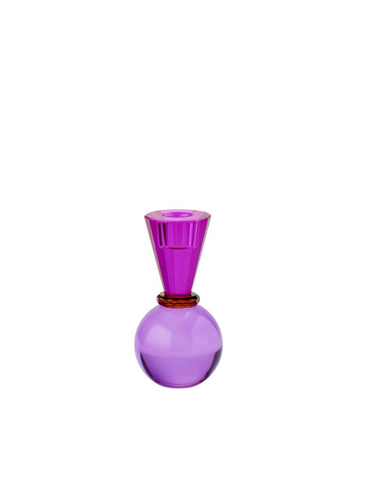 Giftcompany Crystal Candle holder purple and fushia