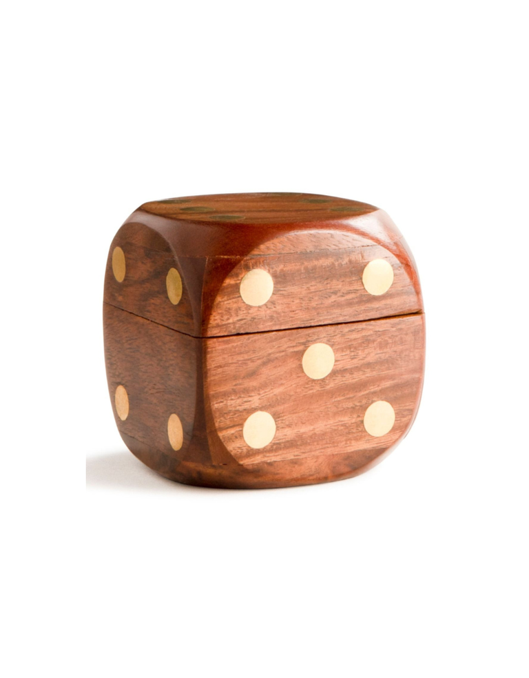 Authentic Models Wooden dice box - incl  5 dice - 3 varations