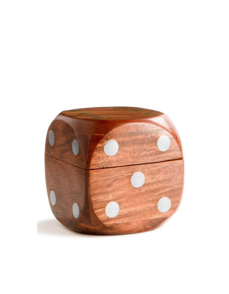 Authentic Models Wooden dice box - incl  5 dice - 3 varations